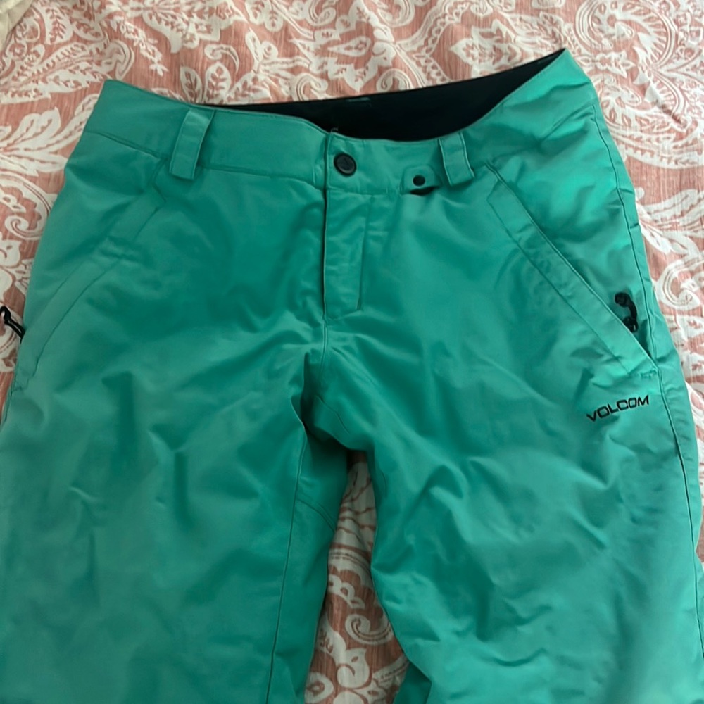 Teal Volcom snowboard /ski pants